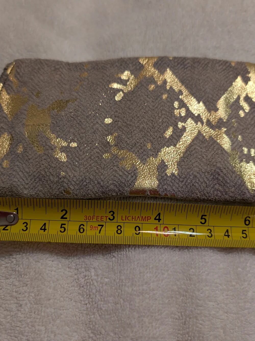 Hobo Elegant Taupe and Gold Foil Unique Bag
